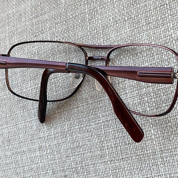 Kirkland Signature Men Eyeglasses Frame FREDERICK Dark Brown Glasses Made Italy - Picture 4 of 12